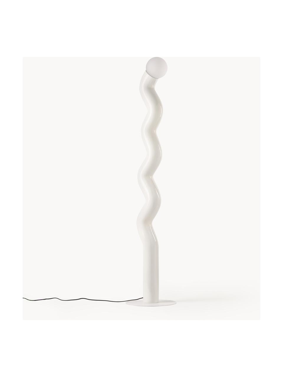 Vloerlamp Memphis, Polyresin, Crèmewit, H 172 cm