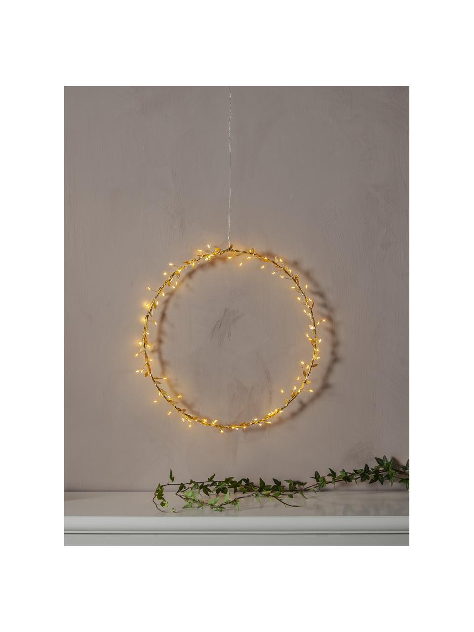 Couronne de Noël LED avec fonction minuterie Winny, Ø 38 cm, Doré, Ø 38 cm