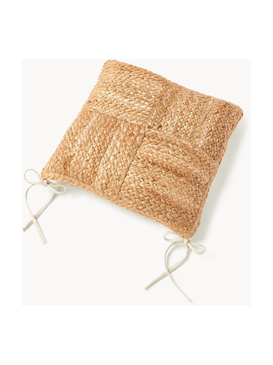 In- & outdoor zitkussen Bono uit jute, 2 stuks, Okergeel, B 40 x L 40 cm