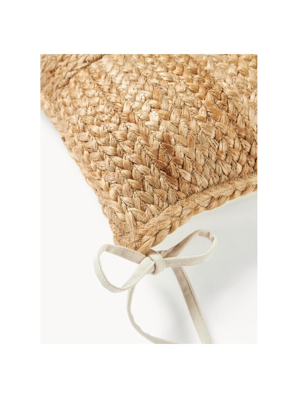 In- & outdoor zitkussen Bono uit jute, 2 stuks, Okergeel, B 40 x L 40 cm