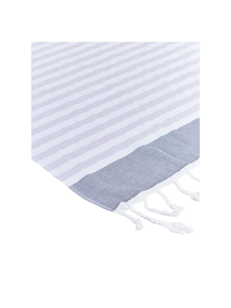 Fouta Cairo, caras distintas, Gris, An 90 x L 160 cm