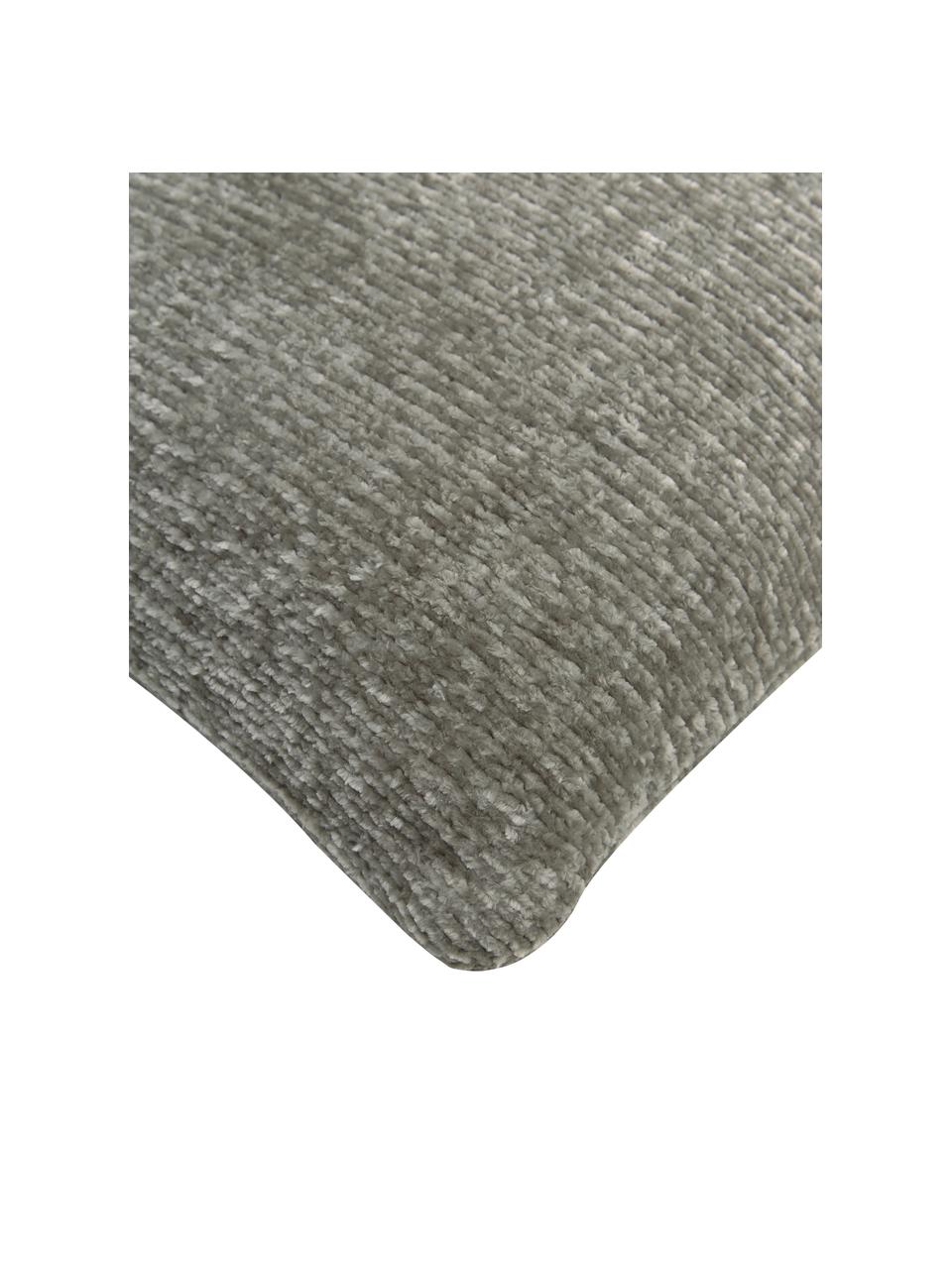 Měkký žinilkový povlak na polštář Beckett, 100 % polyester, Zelená, Š 45 cm, D 45 cm