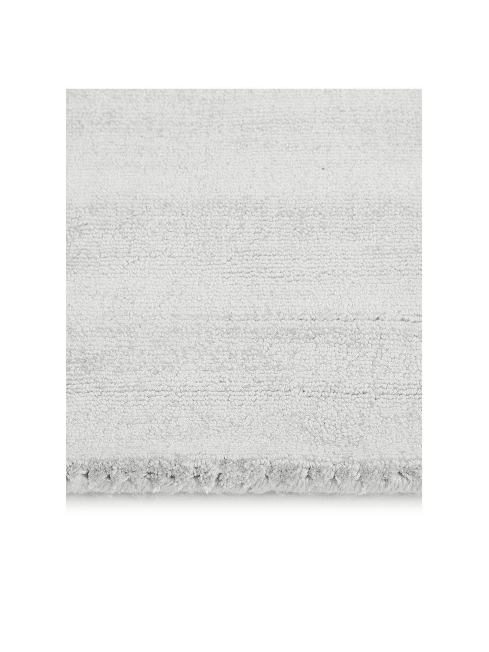 Tappeto in viscosa tessuto a mano Jane, Retro: 100% cotone Il materiale , Grigio argento, Larg. 160 x Lung. 230 cm  (taglia M)