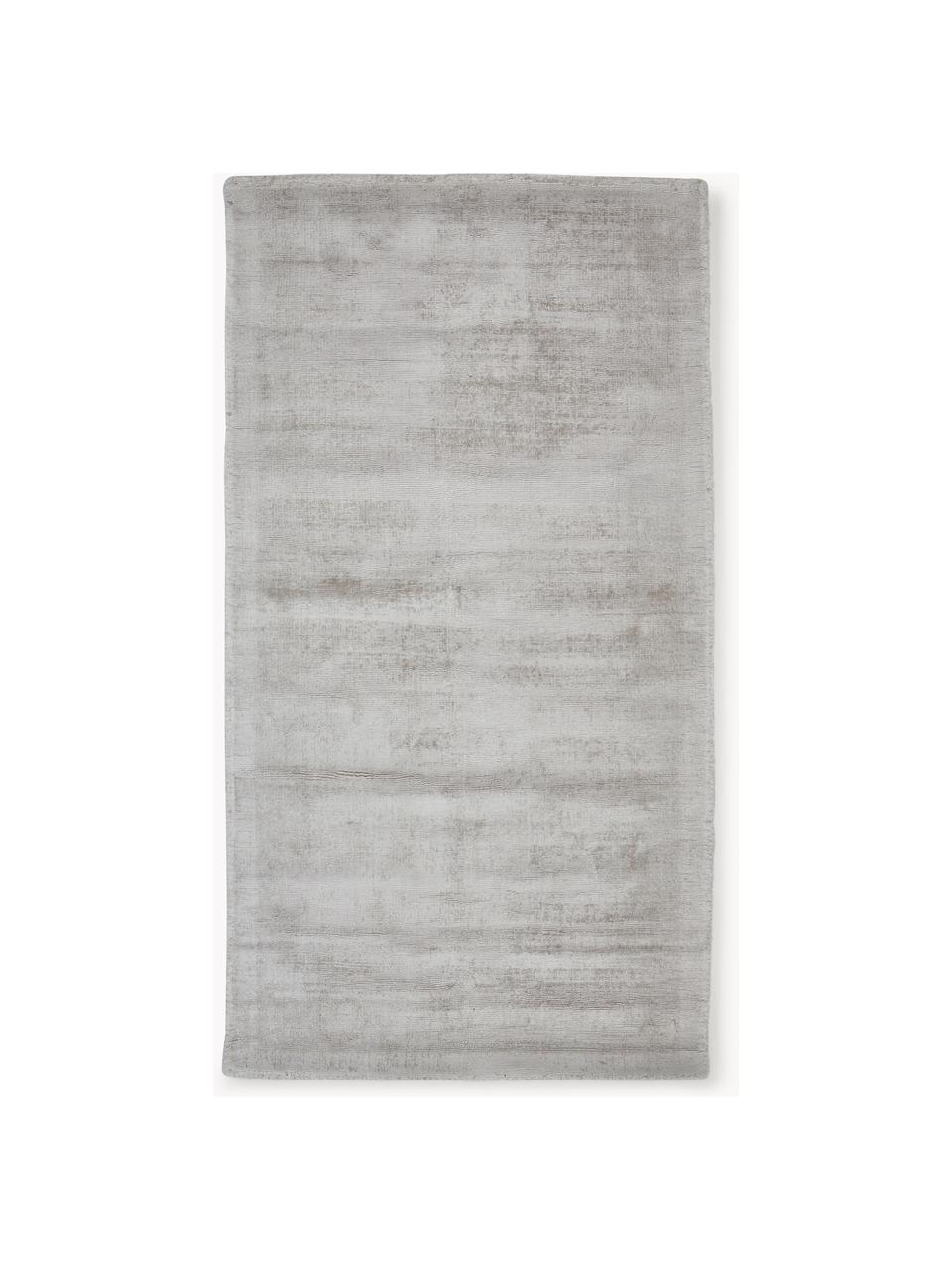 Tappeto in viscosa taftato a mano Jane, Retro: 100% cotone Il materiale , Grigio chiaro, Larg. 160 x Lung. 230 cm  (taglia M)