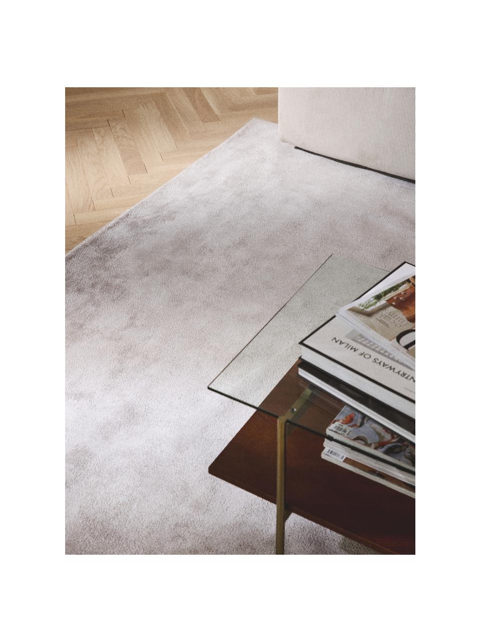 Tapis en viscose tissé main Jane, Gris clair, larg. 160 x long. 230 cm (taille M)