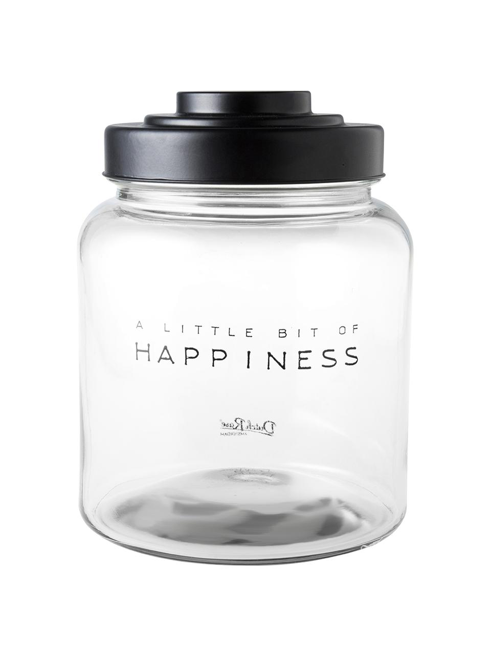 Úložná dóza Happiness, Ø 16 x V 21 cm, Priehľadná, Ø 16 x V 21 cm, 2.5 l