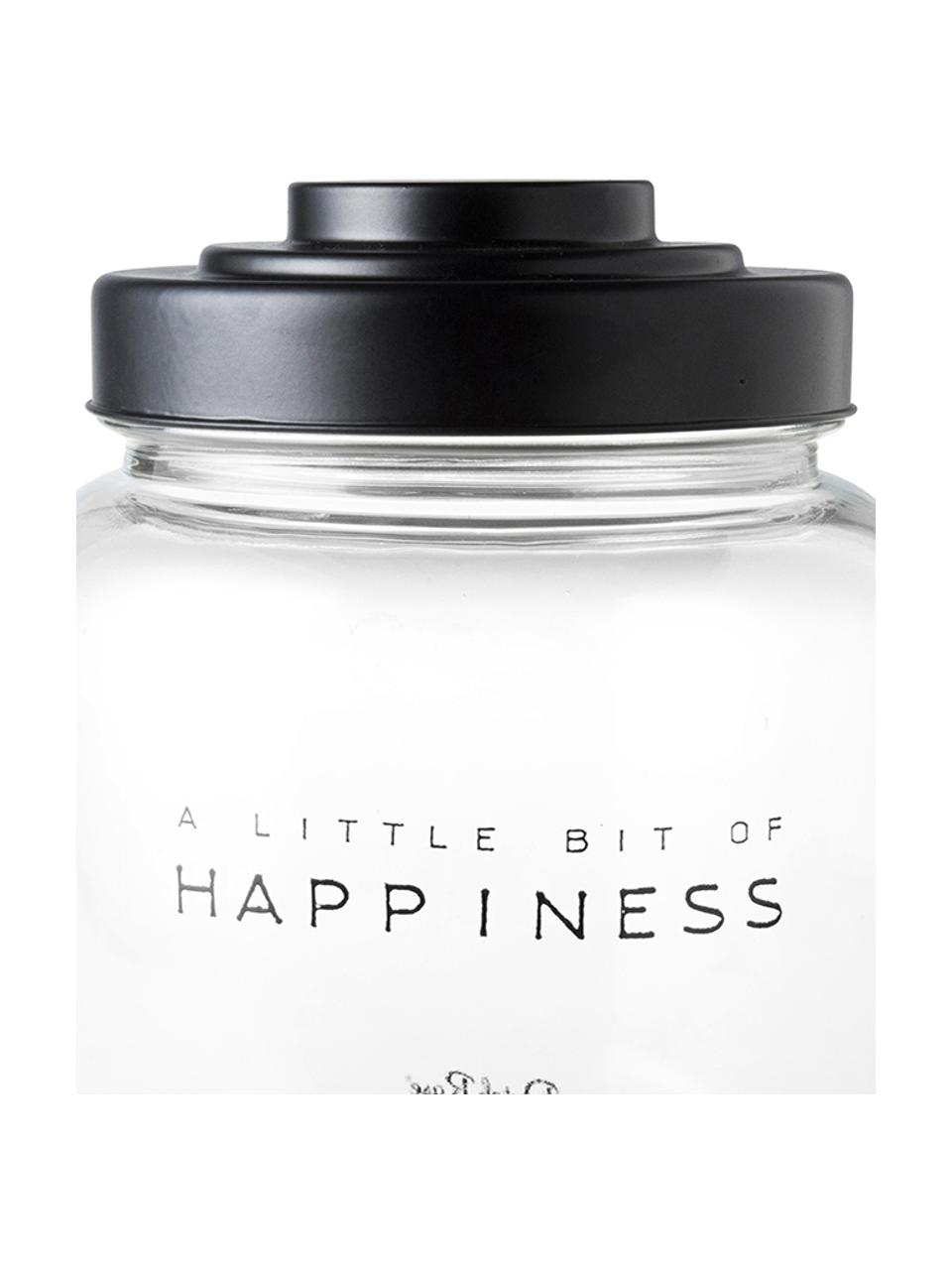 Bote decorativo Happiness, Transparente, Ø 16 x Al 21 cm, 2,5 L