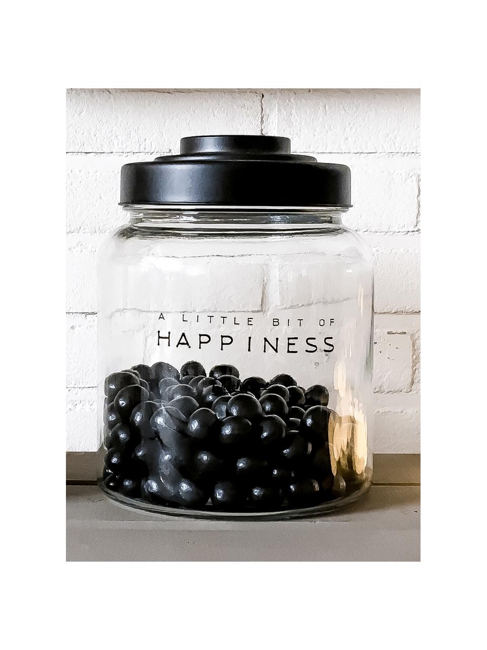 Boîte de rangement Happiness, Ø  16 x haut. 21 cm, Transparent, Ø  16 x haut. 21 cm, 2,5 l