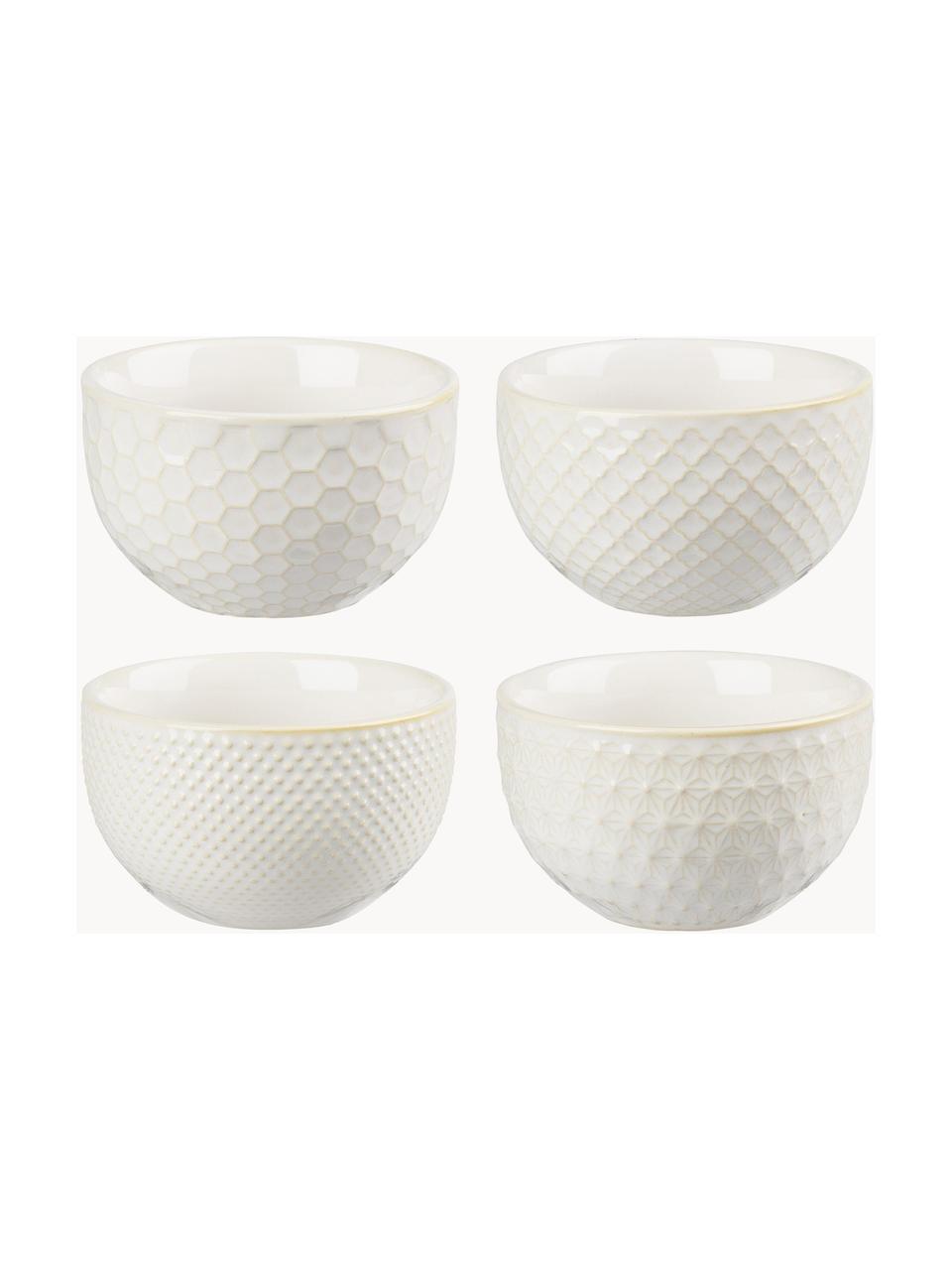 Bol apéritif Lara, 4 élém., Grès cérame, Blanc cassé, Ø 9 x haut. 6 cm