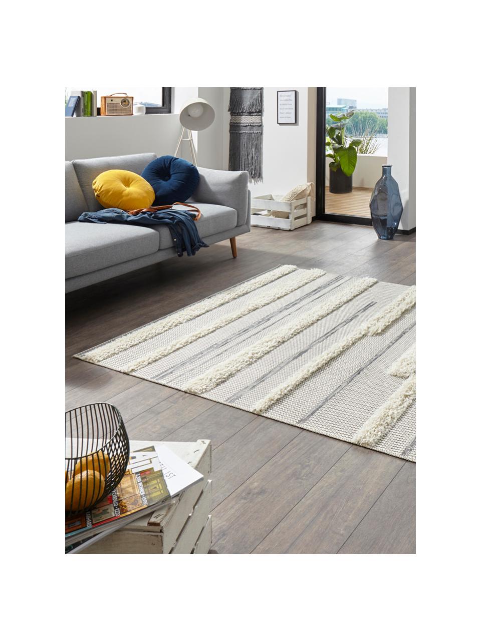 Tapis intérieur extérieur gris crème Ifrane, Crème, gris