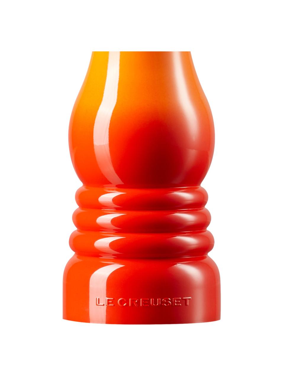 Salzmühle Creuset mit Keramikmahlwerk, Korpus: Kunststoff, Mahlwerk: Keramik, Rot, Orange, glänzend, Ø 6 x H 21 cm