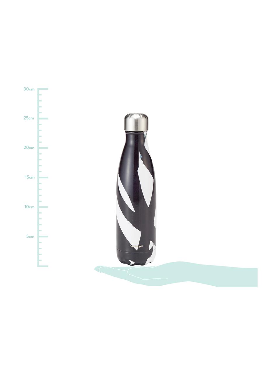 Isolierflasche Swirl Hydra, Dichtung: Silikon, Schwarz, Weiß, Ø 7 x H 26 cm