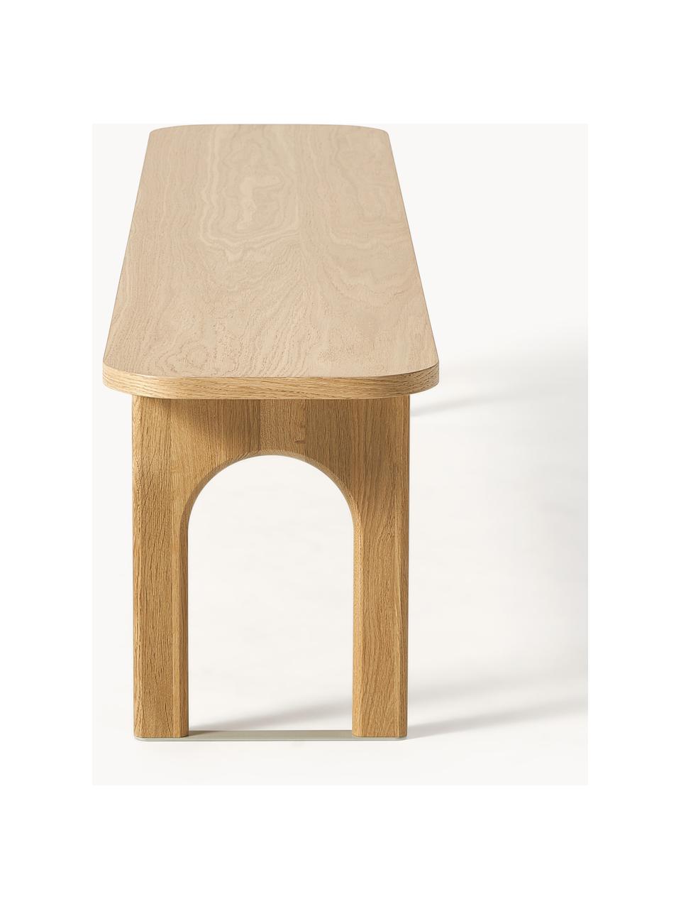 Ławka Apollo, Blat: fornir z drewna dębowego , Nogi: drewno dębowe z certyfika, Drewno dębowe lakierowane, S 180 x G 37 cm