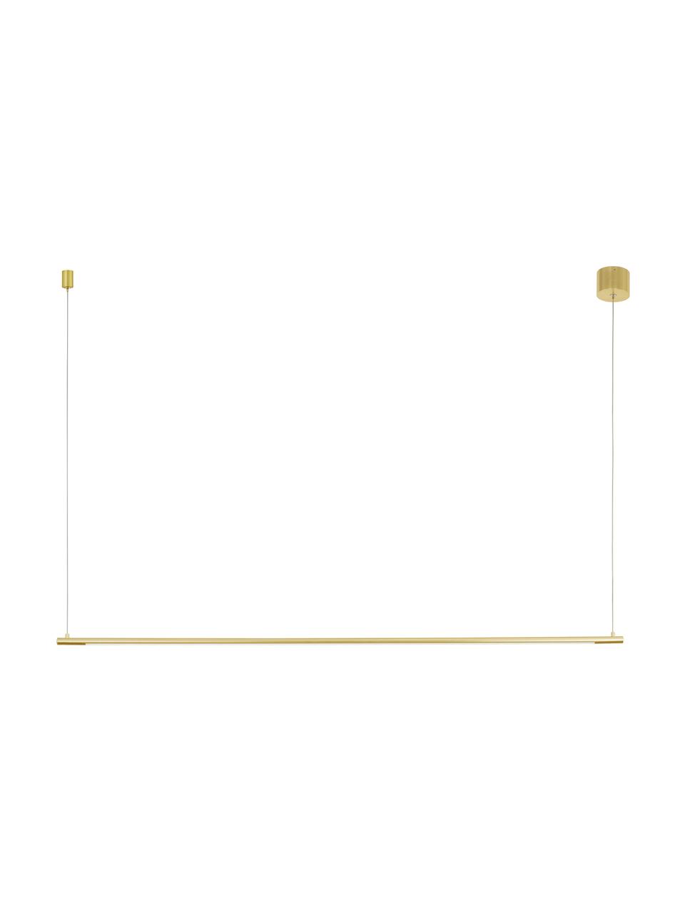 Grande suspension LED Elettra, Couleur dorée, larg. 120 x haut. 2 cm