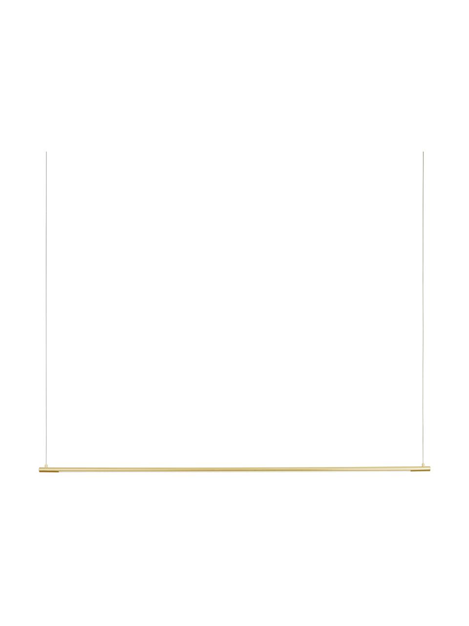 Velké závěsné LED svítidlo Elettra, Zlatá, Š 120 cm, V 2 cm