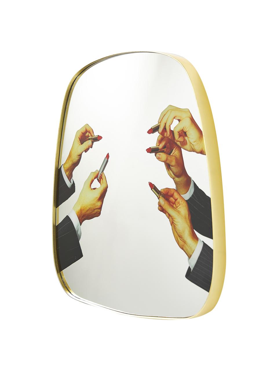 Design wandspiegel Lipsticks, Frame: MDF, Handen met lippenstift, B 54 x H 59 cm