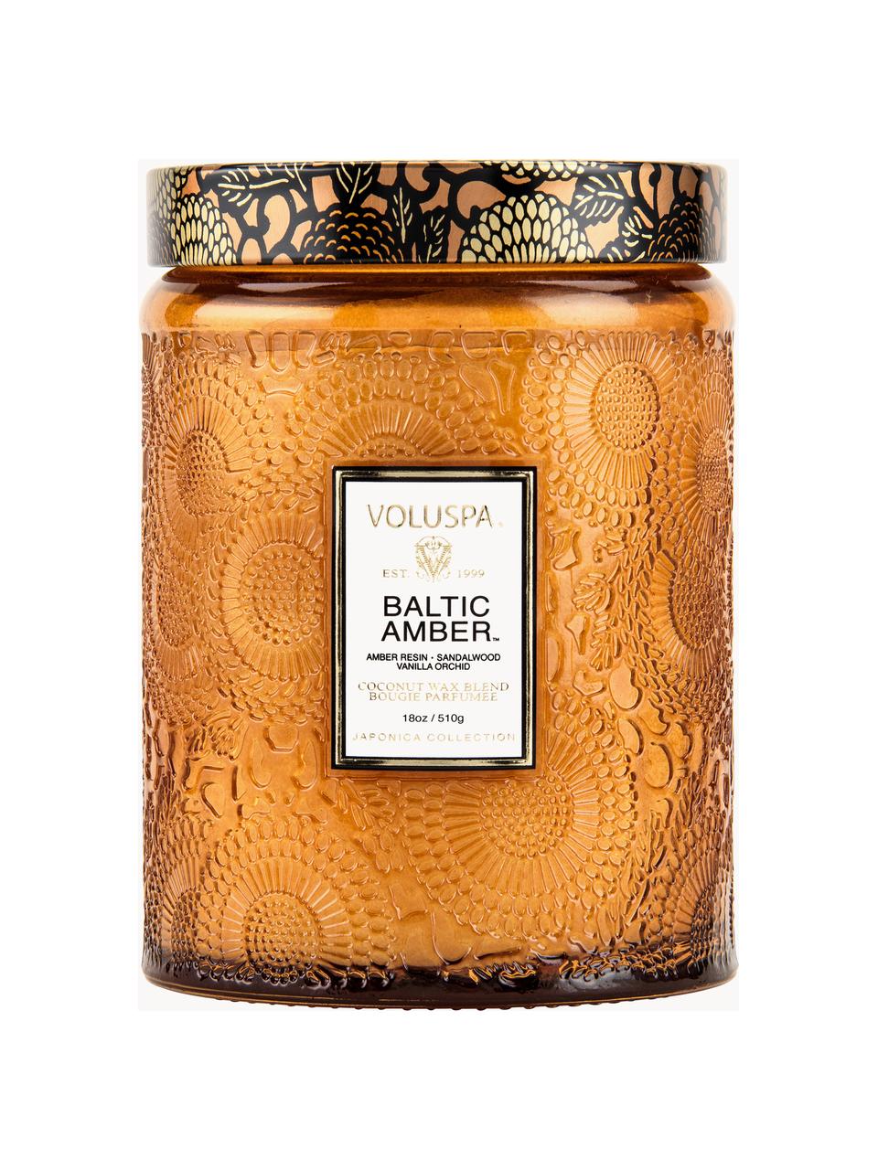 Bougie parfumée artisanale Japonica Collection (résine ambre, bois de santal, cèdre & orchidée vanille), Résine ambre, bois de santal, cèdre & orchidée vanille, Ø 10 x haut. 13 cm