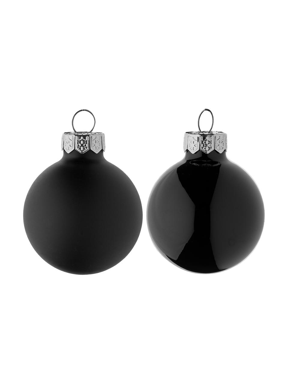 Bolas de Navidad minis Evergreen Ø 4 cm, 16 uds., Negro, Ø 4 cm