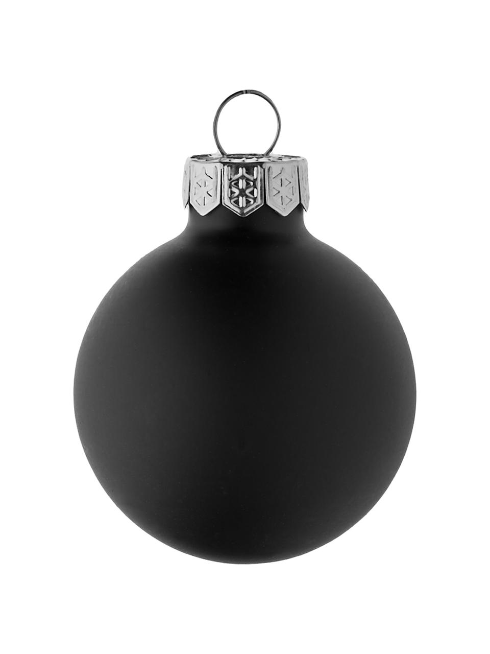 Mini kerstballenset Evergreen Ø 4 cm, 16-delig, Zwart, Ø 4 cm