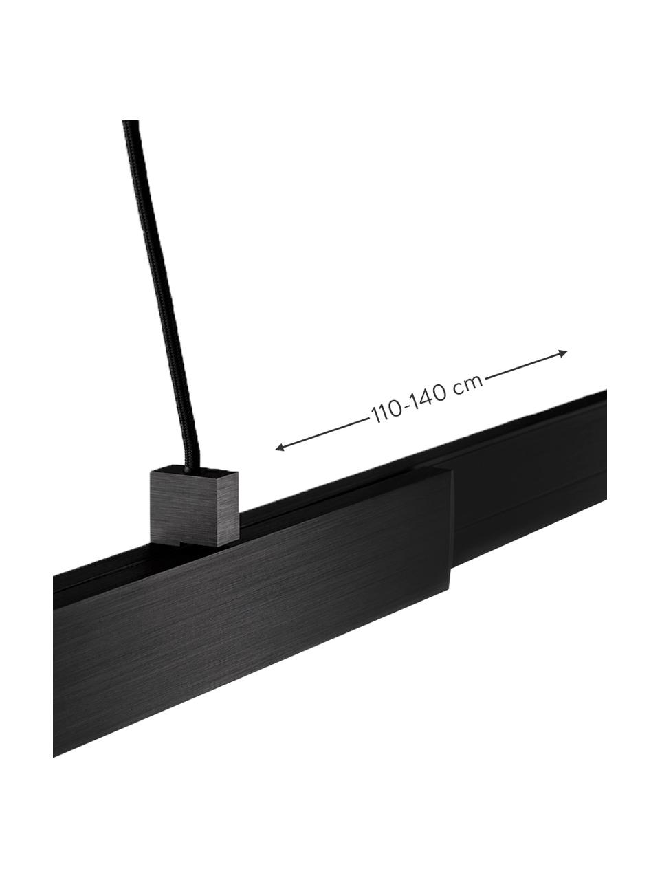 Velké stmívatelné závěsné LED svítidlo Stripe, Černá, Š 140 cm, V 6 cm