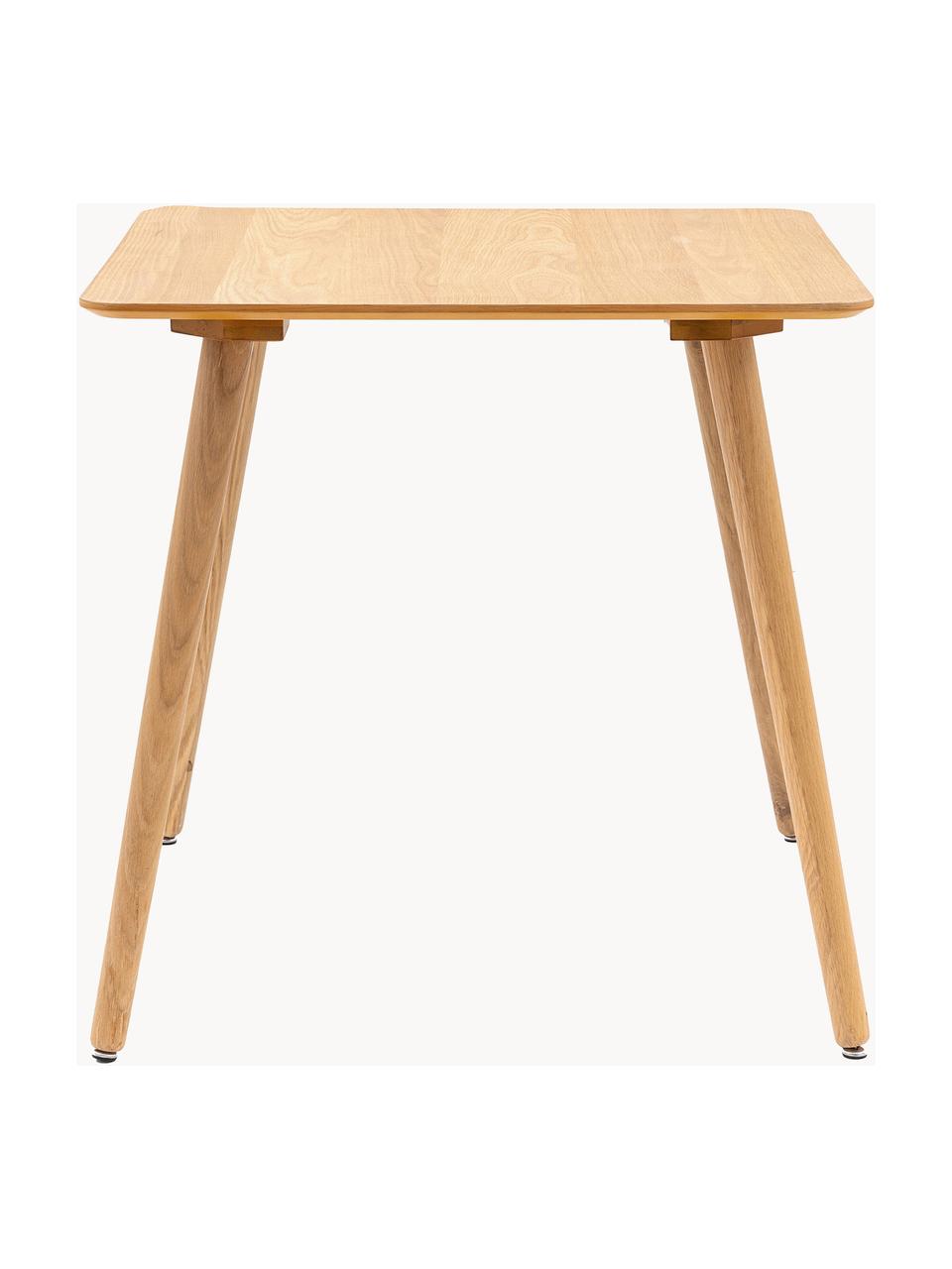 Drevený jedálenský stôl Hatfield, 77 x 77 cm, Dubové drevo, Š 77 x H 77 cm