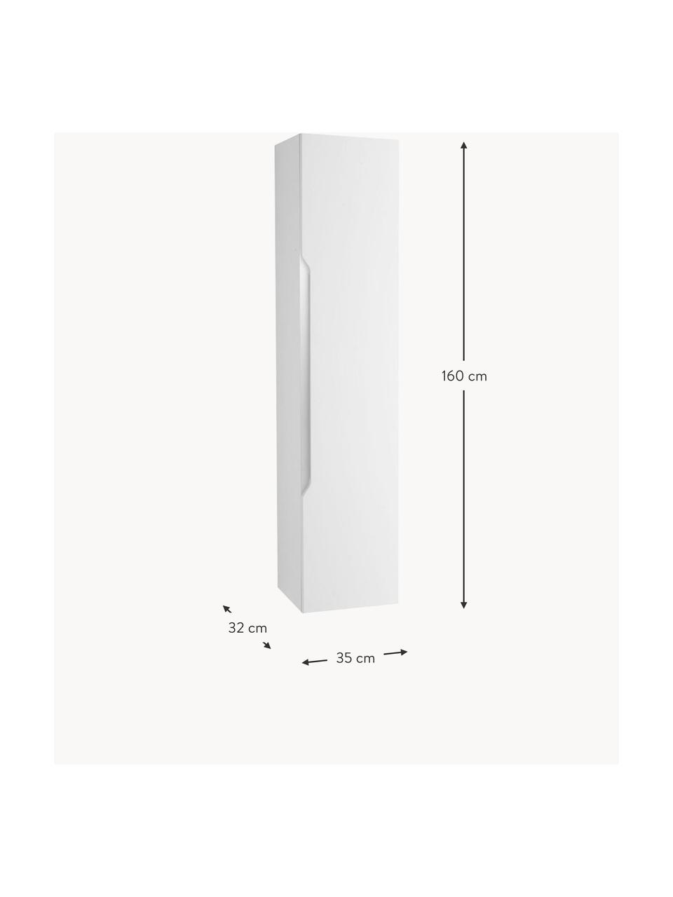 Belsk hoge badkamerkast, B 35 cm, Wit, B 35 x H 160 cm