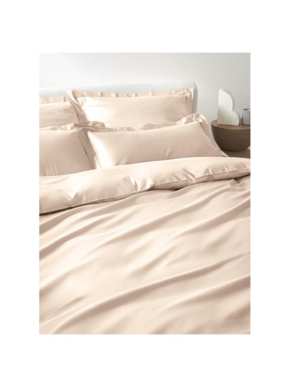 Baumwollsatin-Bettdeckenbezug Premium, Webart: Satin Fadendichte 500 TC,, Peach, B 200 x L 200 cm