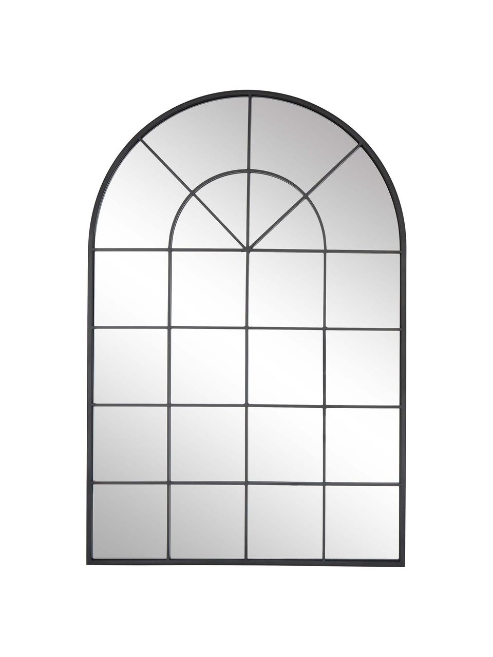 Nástenné zrkadlo vo vzhľade okna Clarita, Čierna, Š 60 x V 90 cm