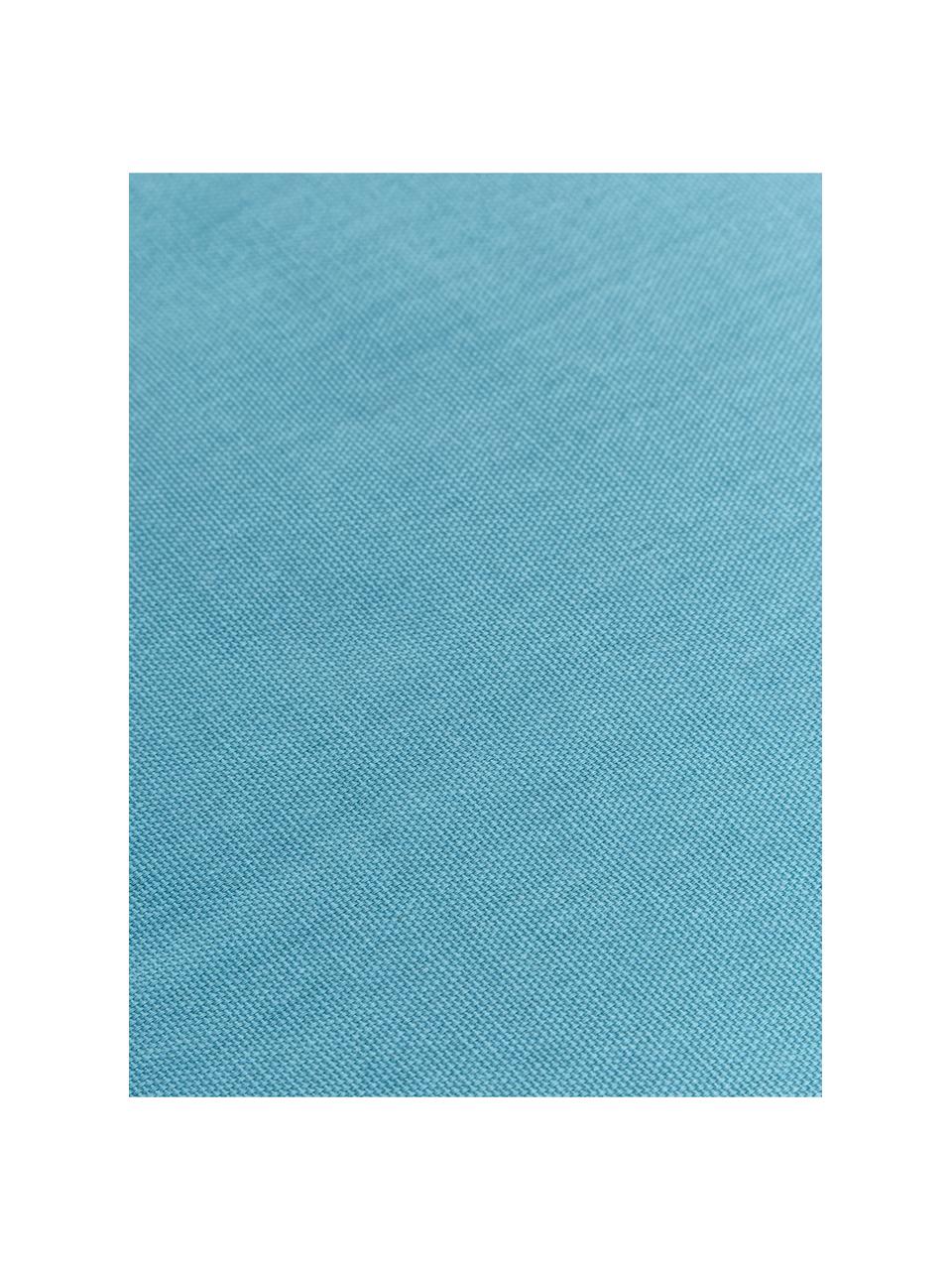 Cuscino sedia alto in cotone blu Zoey, Rivestimento: 100% cotone, Blu, Larg. 40 x Lung. 40 cm