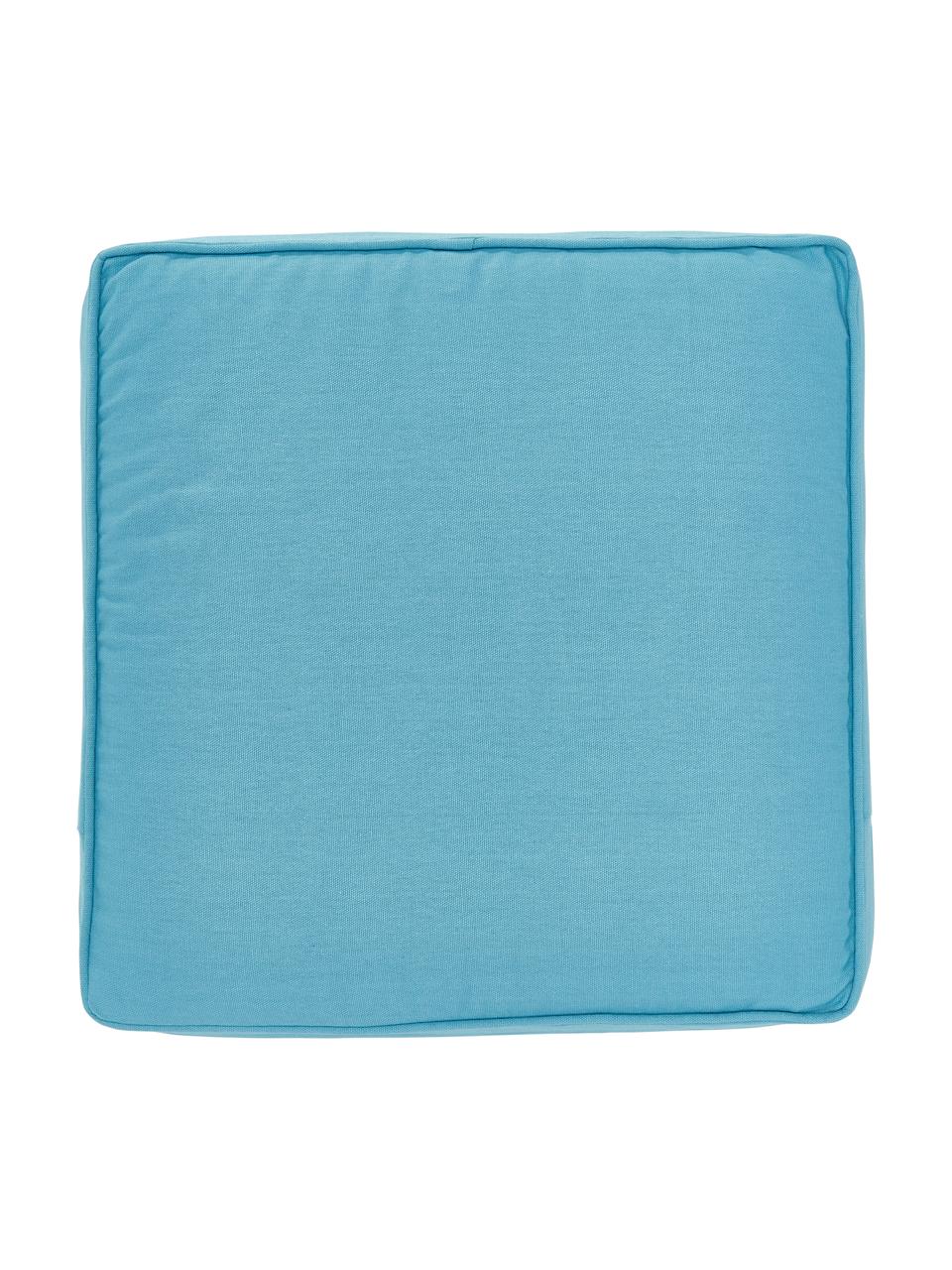 Cojín para silla alto de algodón Zoey, Funda: 100% algodón, Azul, An 40 x L 40 cm