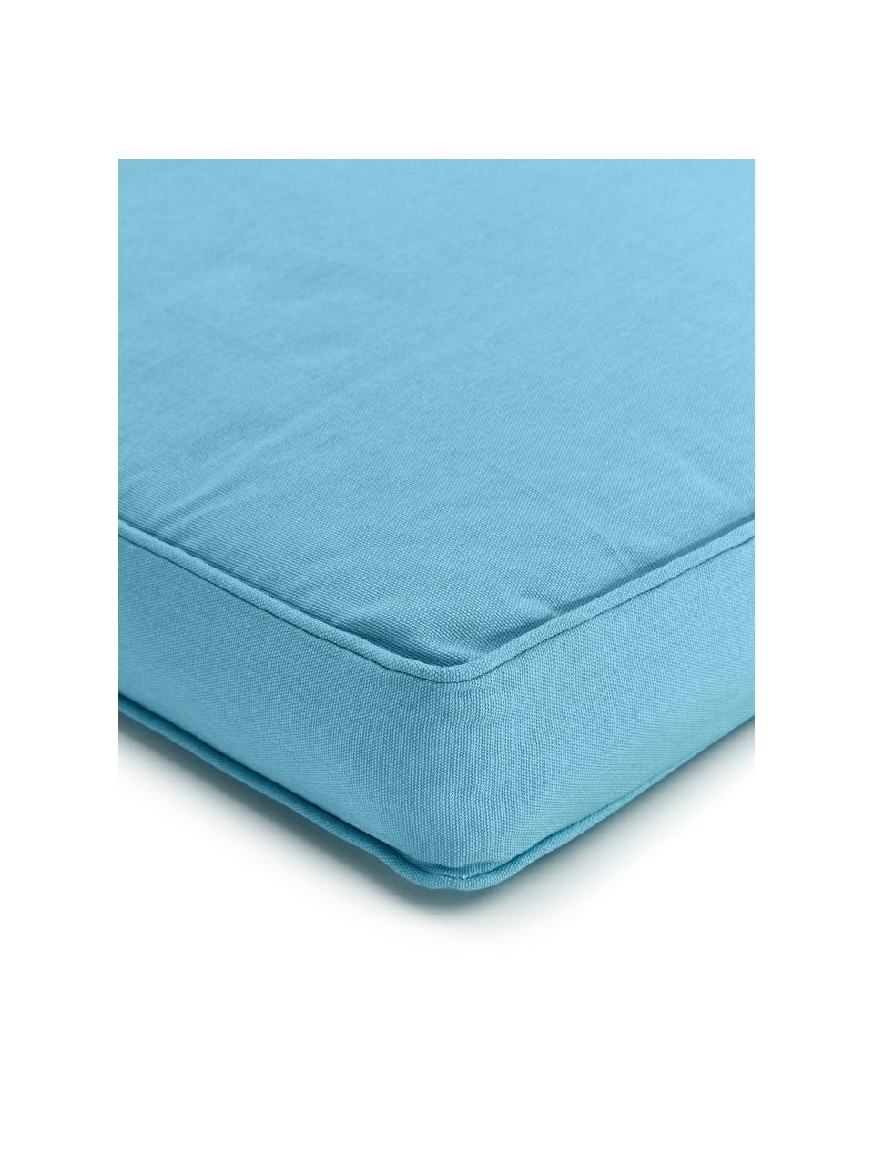 Cuscino sedia alto in cotone blu Zoey, Rivestimento: 100% cotone, Blu, Larg. 40 x Lung. 40 cm