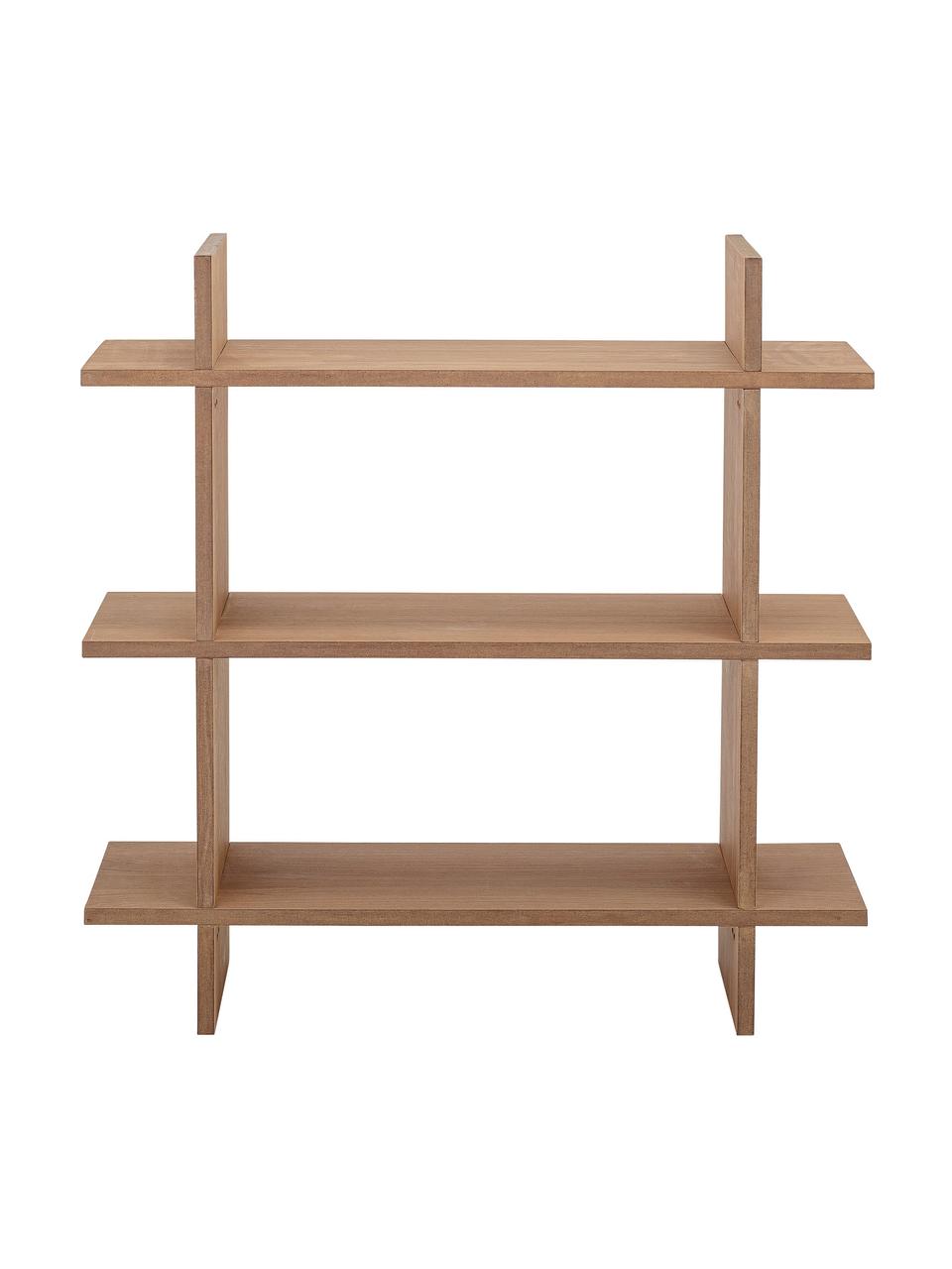 Estante de pared de madera Gitt, Tablero de fibras de densidad media (MDF) con chapado en madera de roble, Madera, An 70 x Al 70 cm