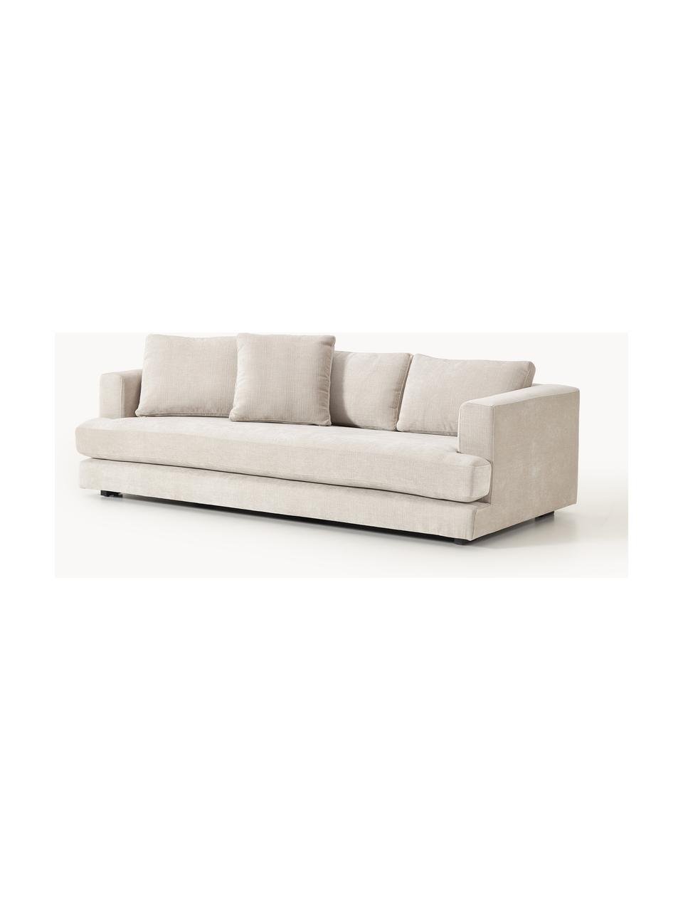 Sofa Tribeca (3-Sitzer), Bezug: 100 % Polyester Der strap, Gestell: Buchenholz, Kiefernholz, , Füße: Kiefernholz Dieses Produk, Webstoff Hellbeige, B 228 x T 104 cm