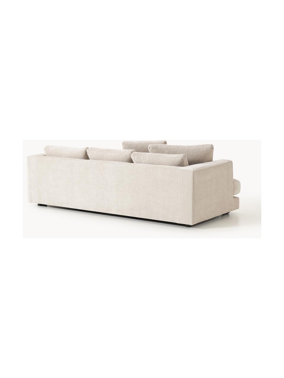 Sofa Tribeca (3-Sitzer), Bezug: 100 % Polyester Der strap, Gestell: Buchenholz, Kiefernholz, , Füße: Kiefernholz Dieses Produk, Webstoff Hellbeige, B 228 x T 104 cm