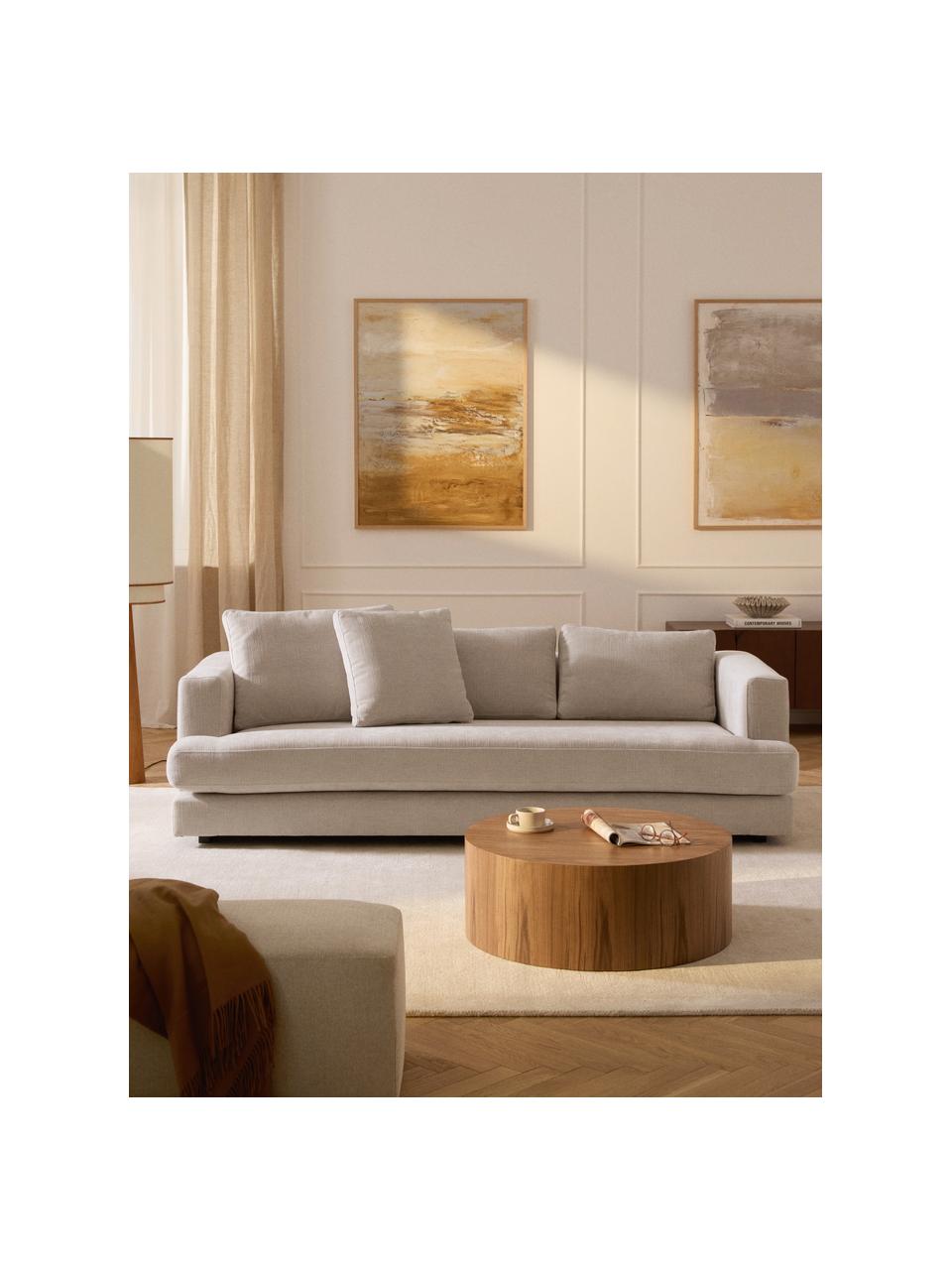 Sofa Tribeca (3-Sitzer), Bezug: 100 % Polyester Der strap, Gestell: Buchenholz, Kiefernholz, , Webstoff Hellbeige, B 228 x T 104 cm