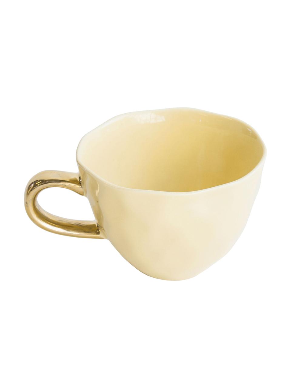 Taza de café Good Morning, Gres, Amarillo, dorado, Ø 11 x Al 8 cm, 350 ml
