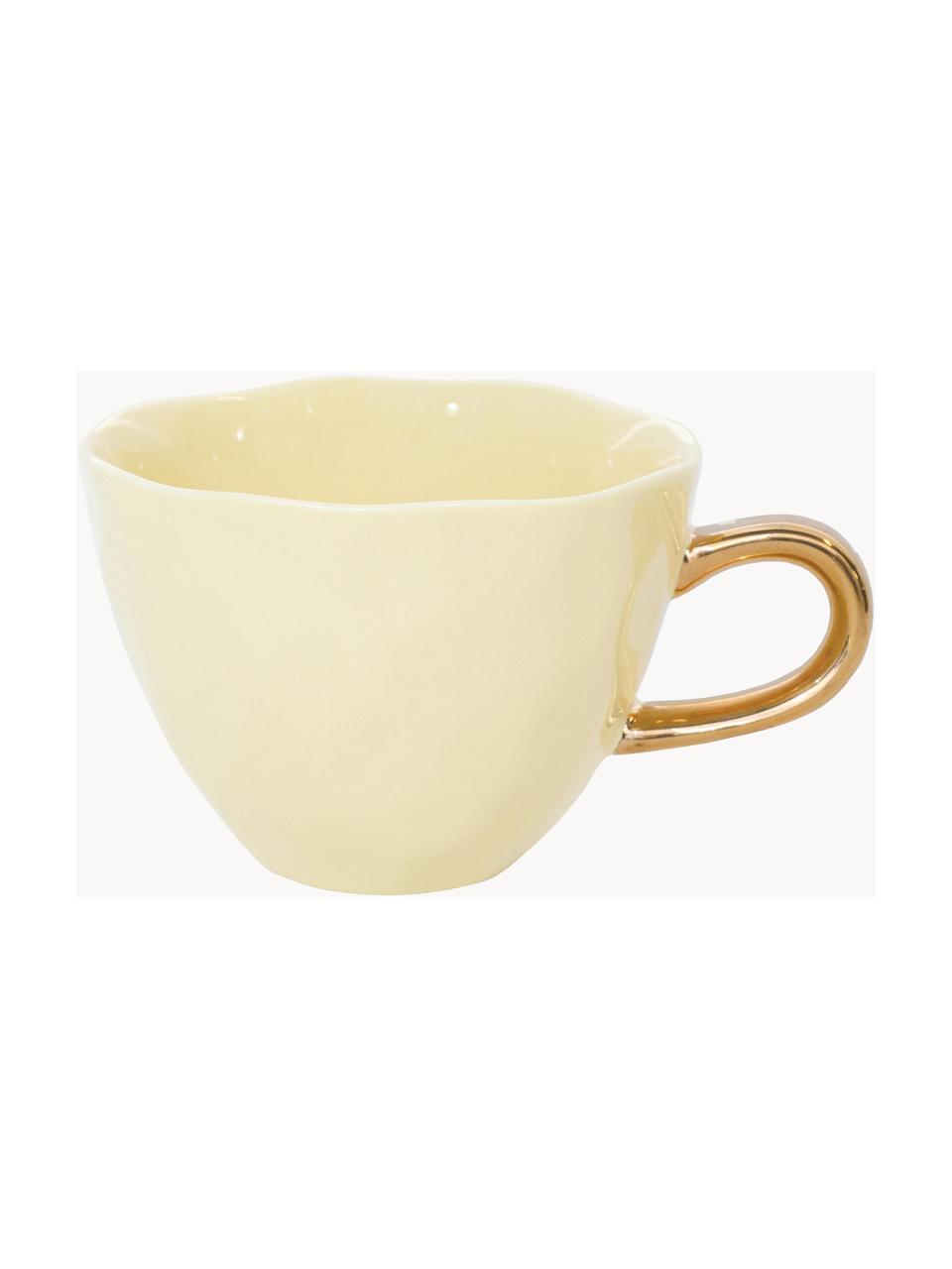 Tasse Good Morning, Grès cérame, Jaune, couleur dorée, Ø 11 x haut. 8 cm, 350 ml