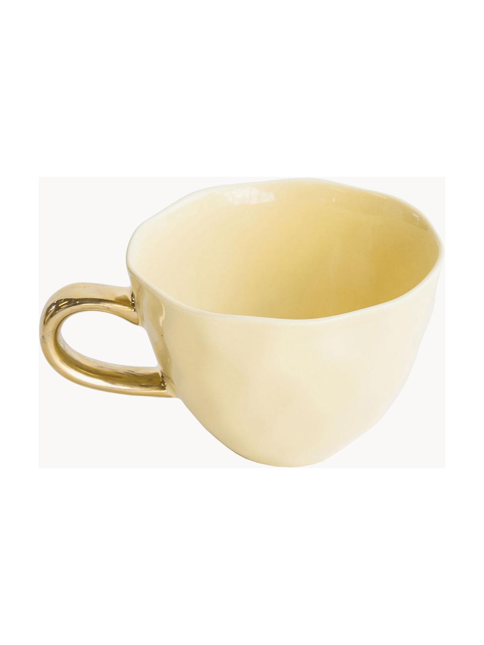 Tasse Good Morning, Grès cérame, Jaune, couleur dorée, Ø 11 x haut. 8 cm, 350 ml