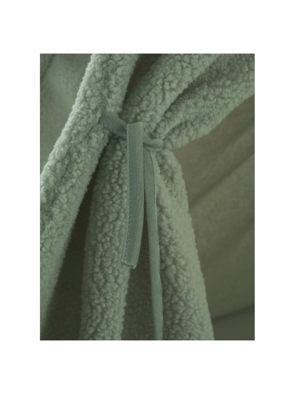 Tipi infantil de borreguillo Tudeloo, Tapizado: tejido bouclé (100% polié, Estructura: madera, Verde salvia, An 130 x Al 120 cm