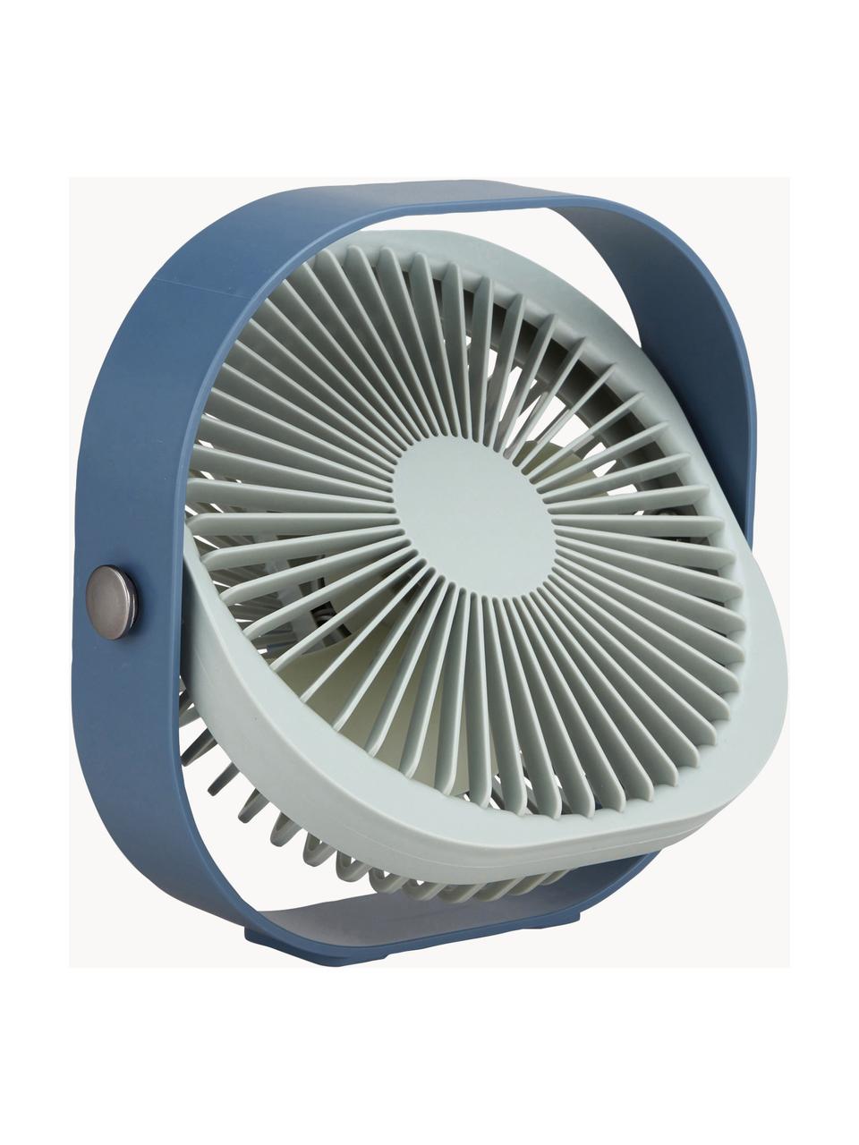 Prenosný stolový ventilátor Fantastic, Plast, Odtiene modrej, Š 20 x V 20 cm