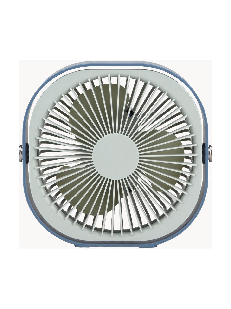 Ventilateur de table portable Fantastic, Plastique, Tons bleus, Ø 20 x haut. 20 cm