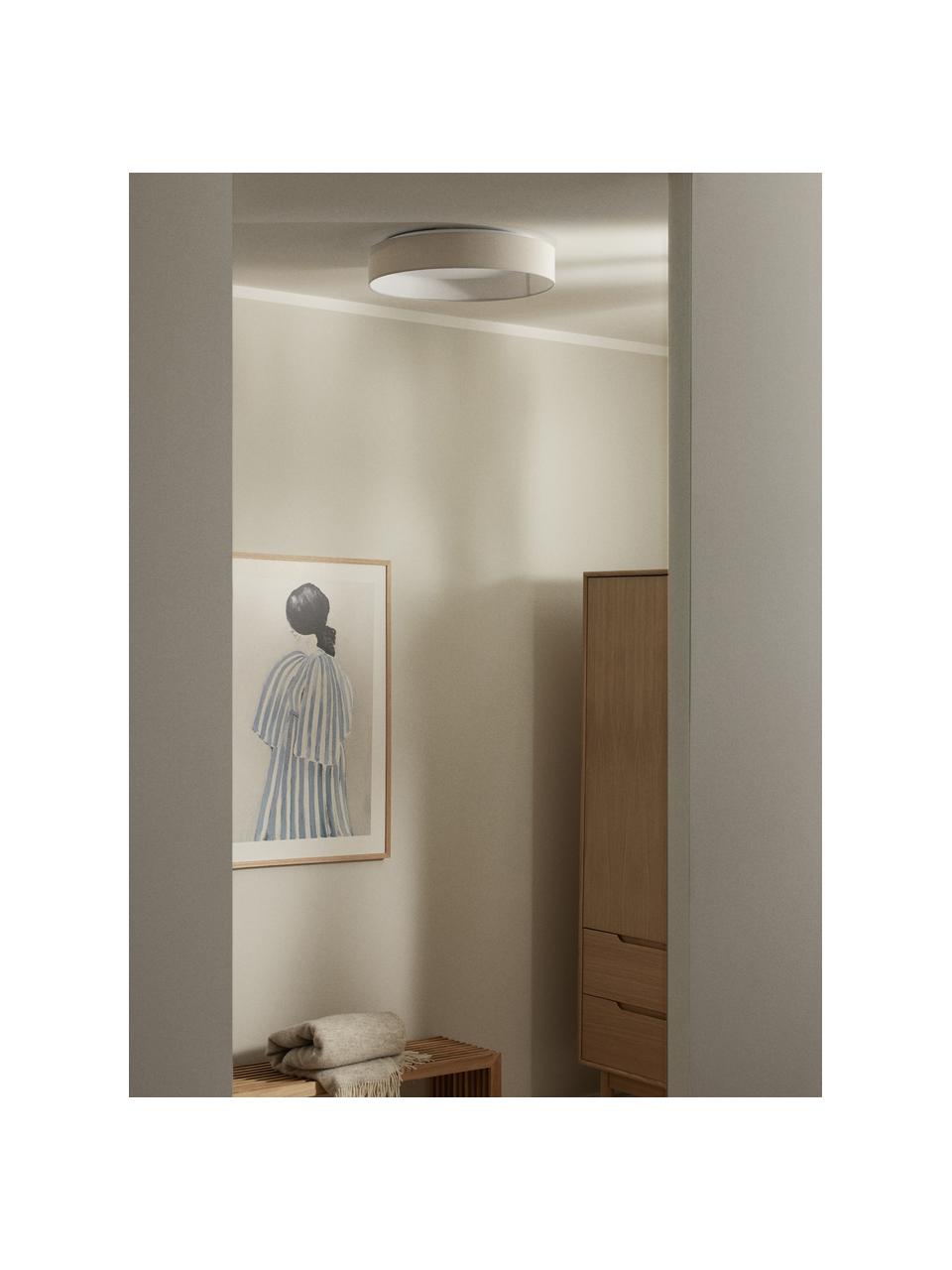 Plafoniera a LED Helen, Cornice: metallo, Beige chiaro, Ø 52 x Alt. 11 cm