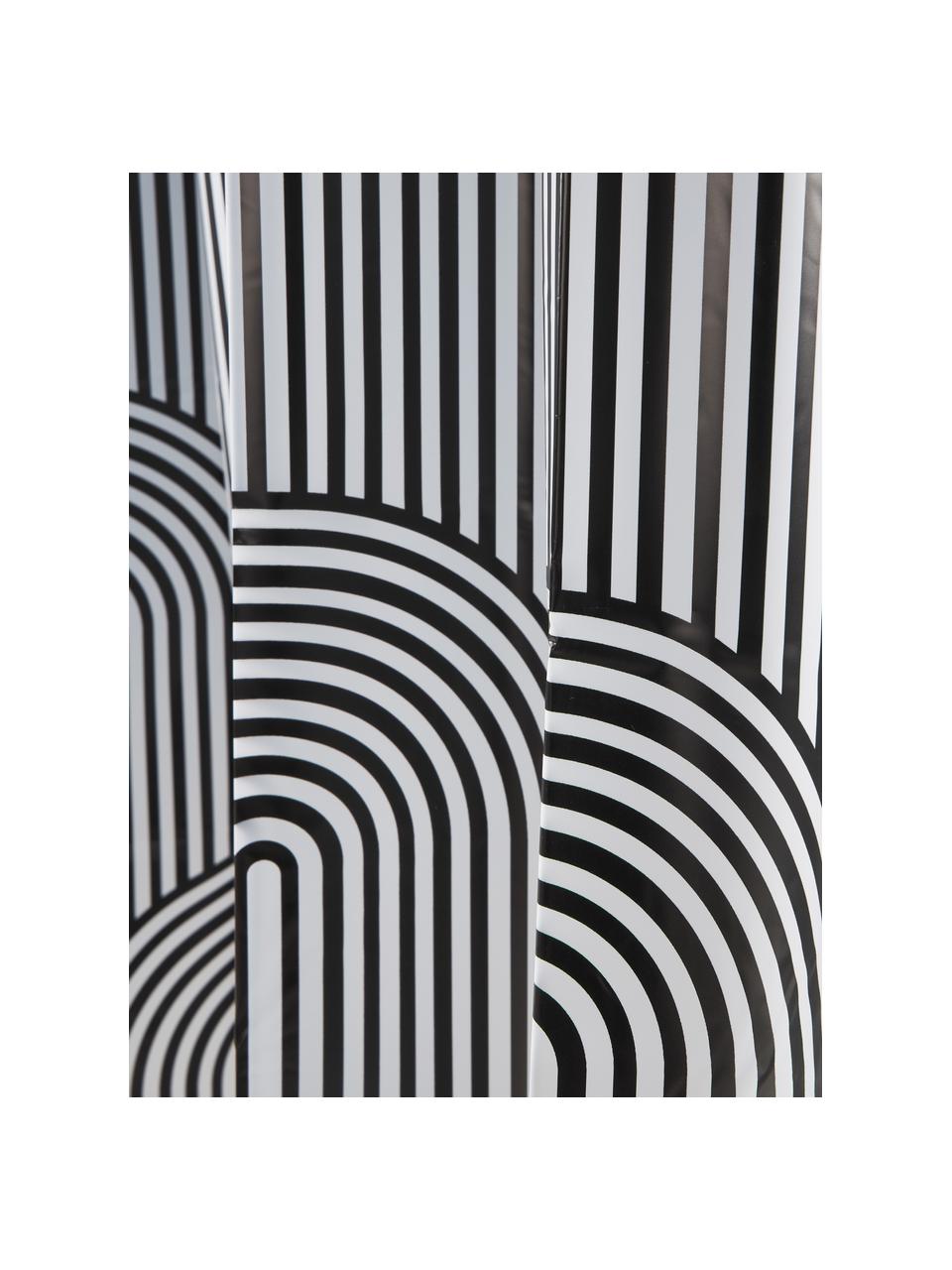 Rideau de douche Brave, 100 % plastique (PEVA), Noir, blanc, larg. 180 x long. 200 cm