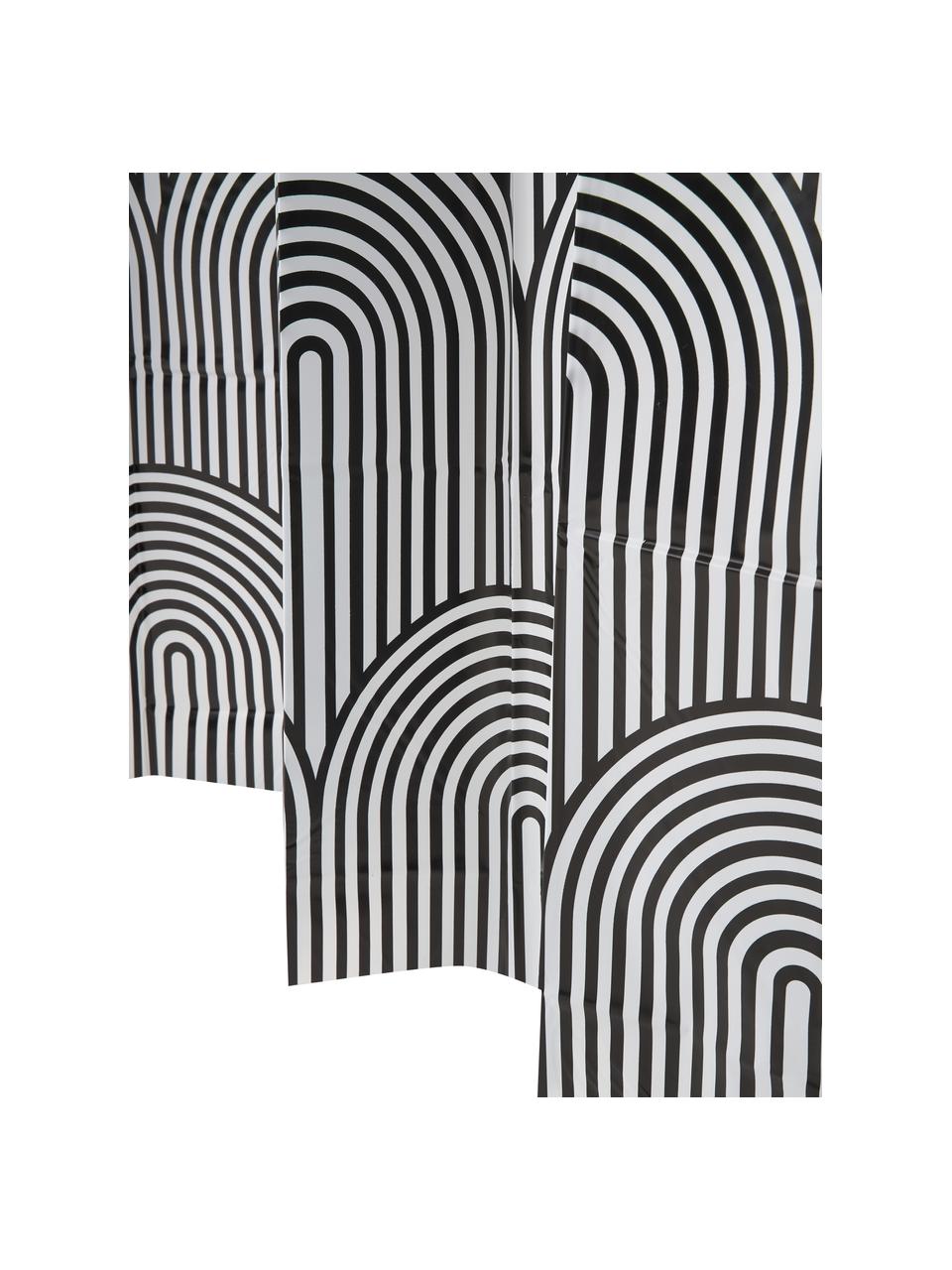 Duschvorhang Brave in Weiß/Schwarz, 100% Kunststoff (PEVA), Schwarz, Weiß, B 180 x L 200 cm