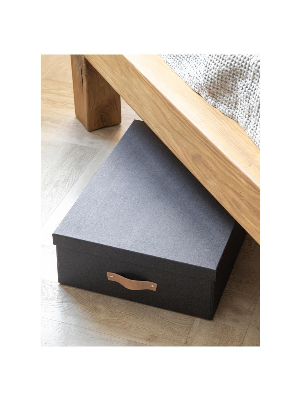 Úložná krabice Karolin, Antracitová, béžová, Š 39 cm, D 56 cm