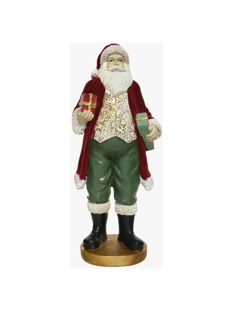 Figura decorativa Santa, Poliresina, Blanco, verde, rojo, An 11 x Al 24 cm