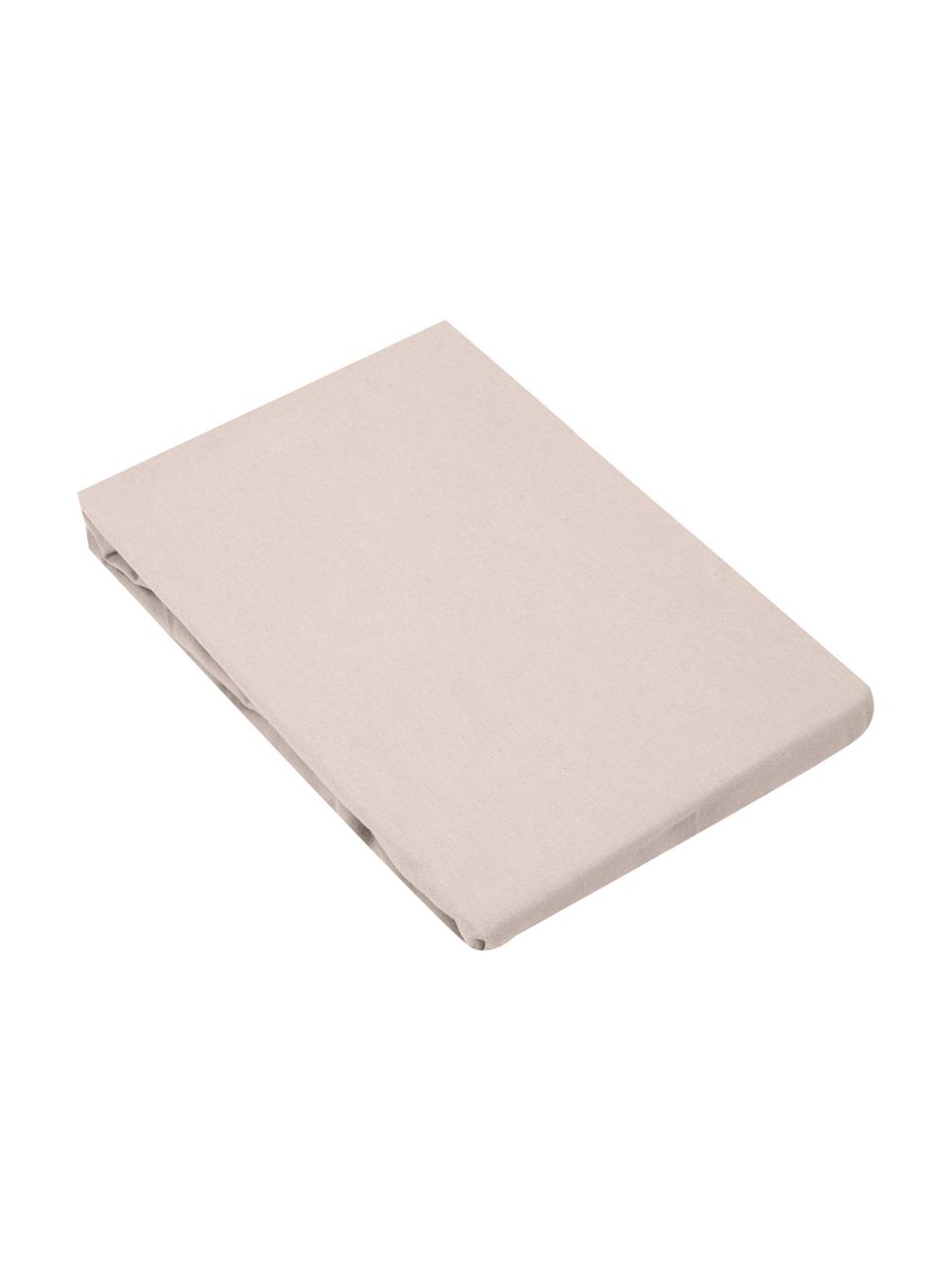 Drap-housse en flanelle beige Biba, Beige, larg. 180 x long. 200 cm