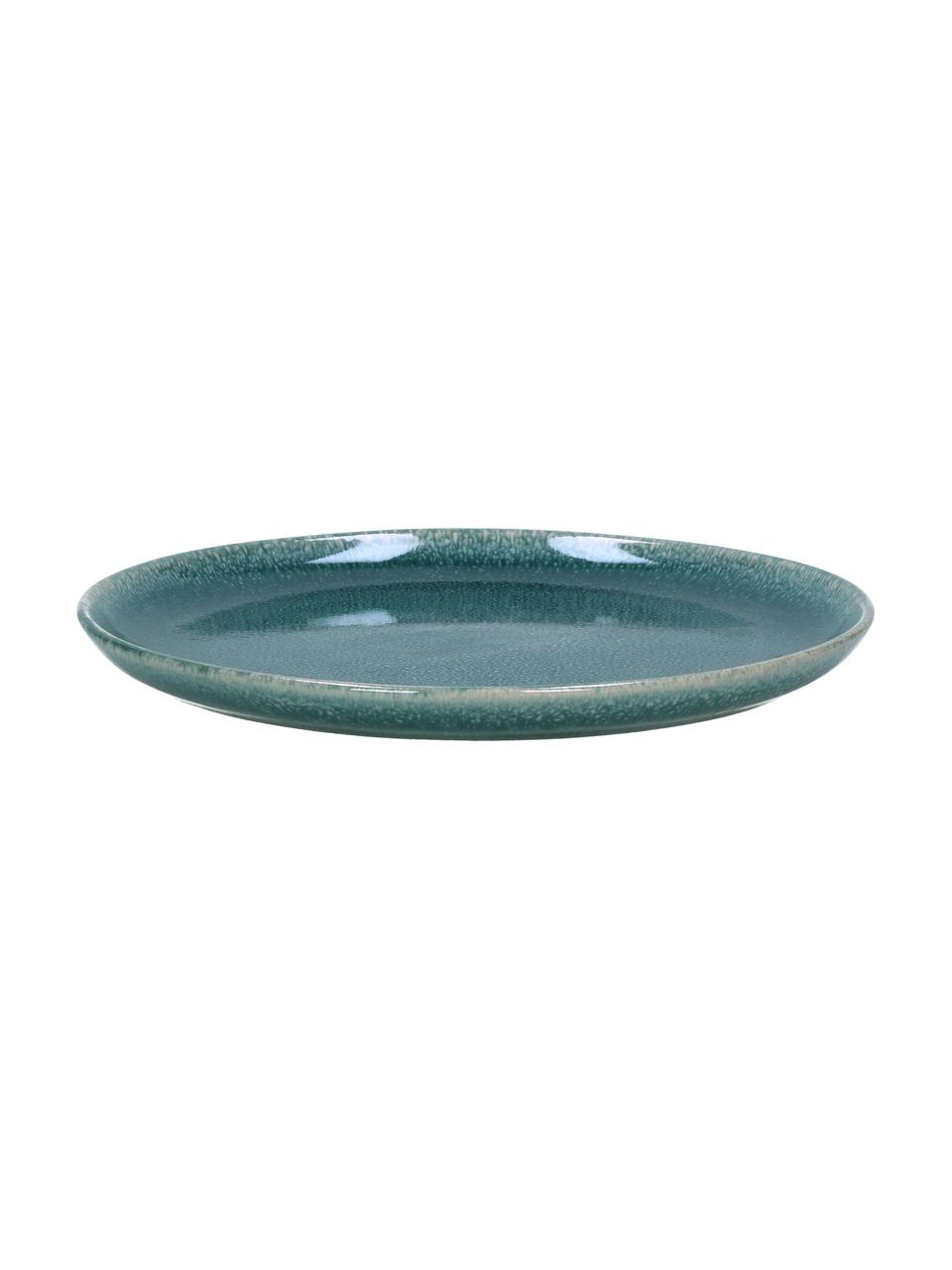 Plytký tanier z kameniny Audrey, 2 ks, Zeleno-modrá