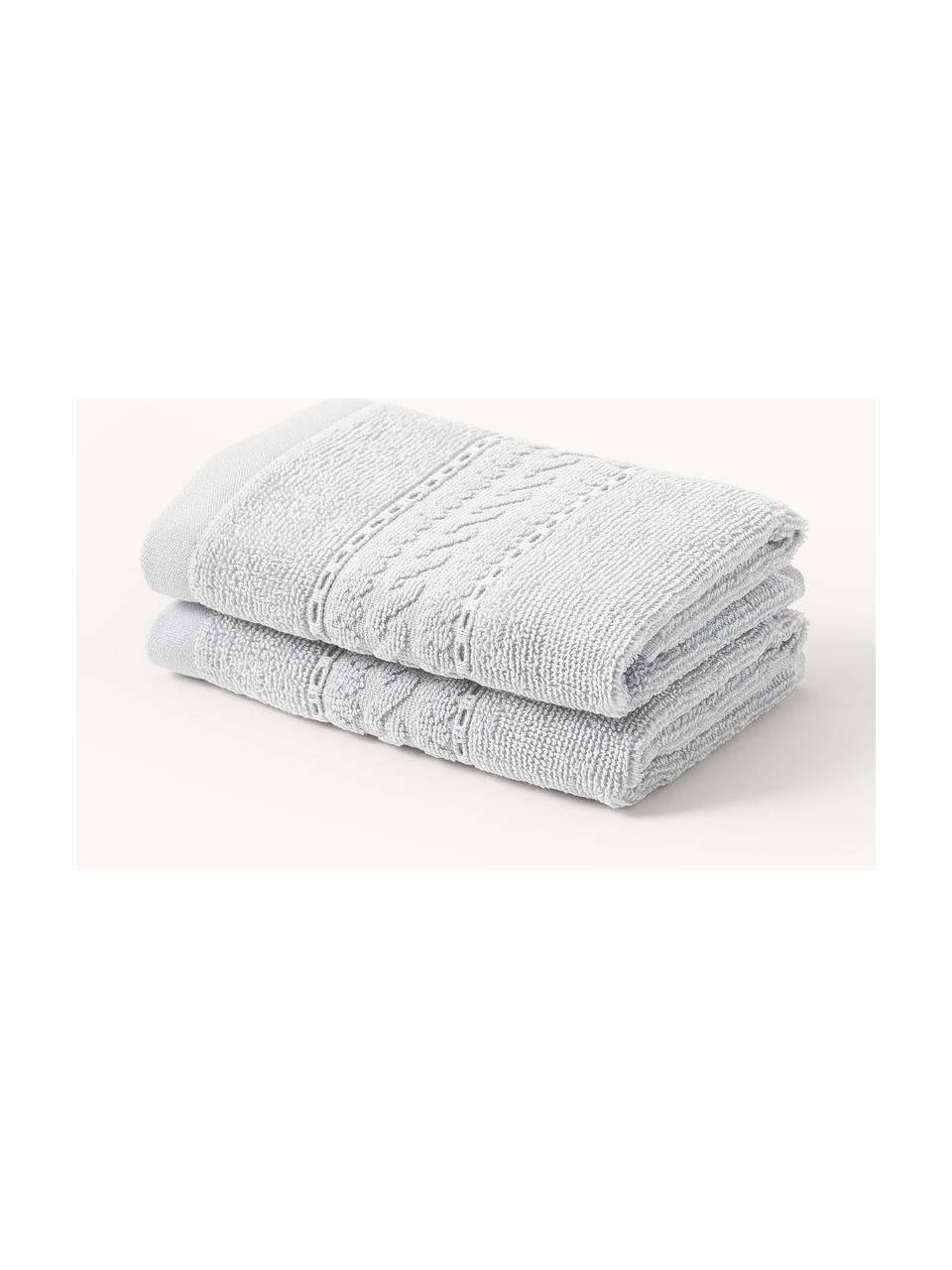 Asciugamano in varie misure Cordelia, Grigio chiaro, Telo bagno, Larg. 70 x Lung. 140 cm
