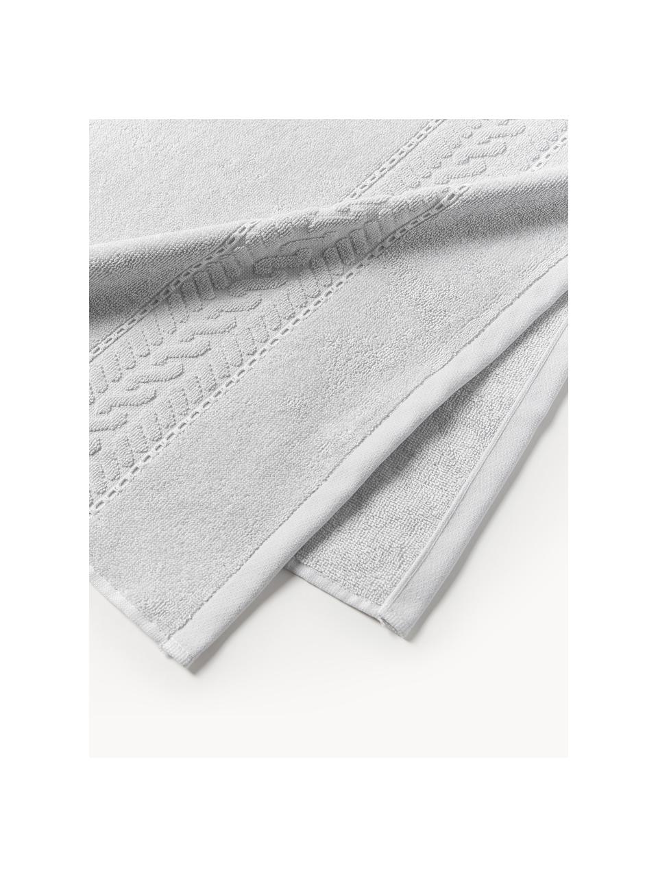 Handdoek Cordelia in verschillende formaten, Lichtgrijs, Douchehanddoek, B 70 x L 140 cm